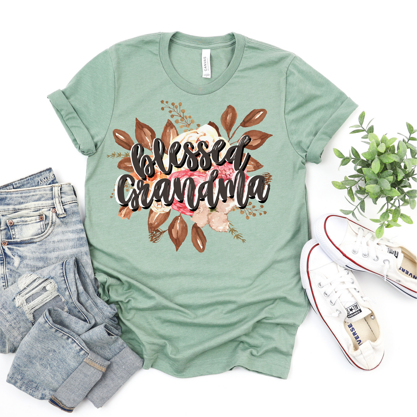 Floral Blessed - Multi Saying Options