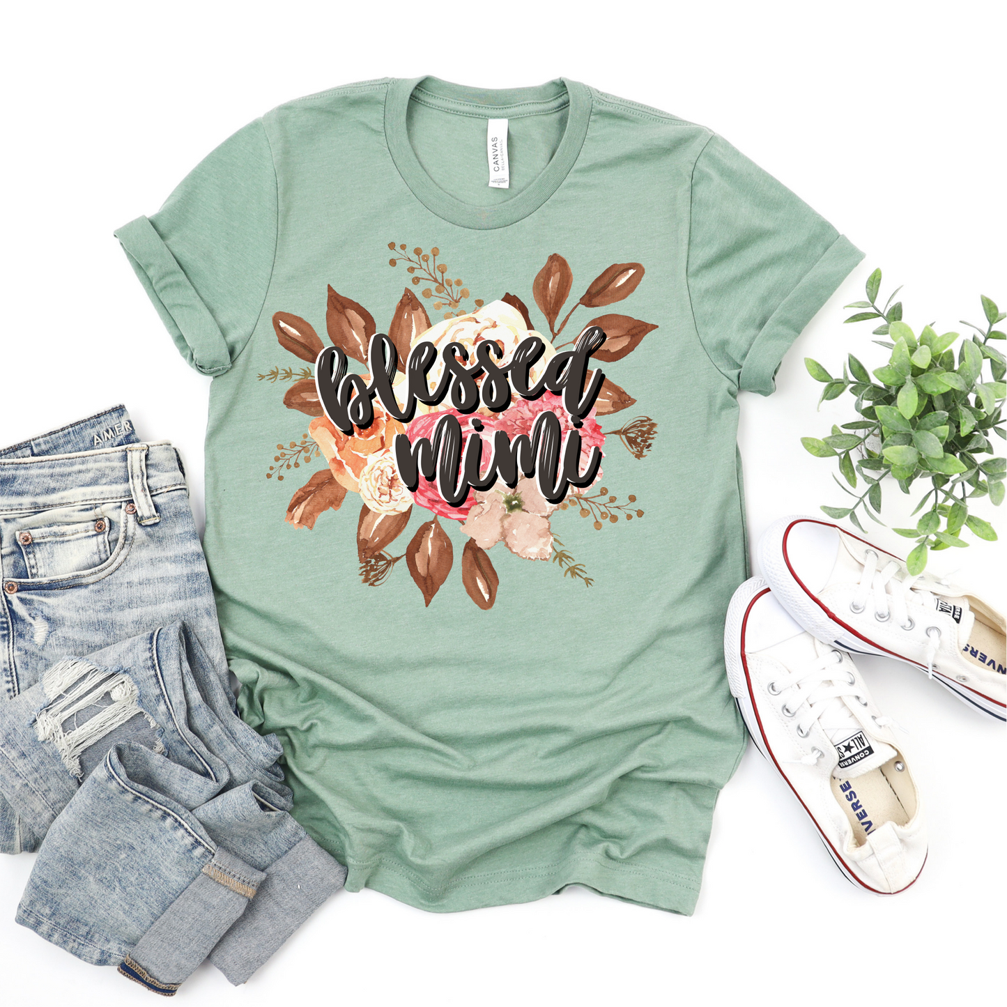 Floral Blessed - Multi Saying Options