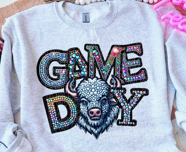 Faux Bling Game Day Mascot (Buffalos) - Youth & Toddler Sizes