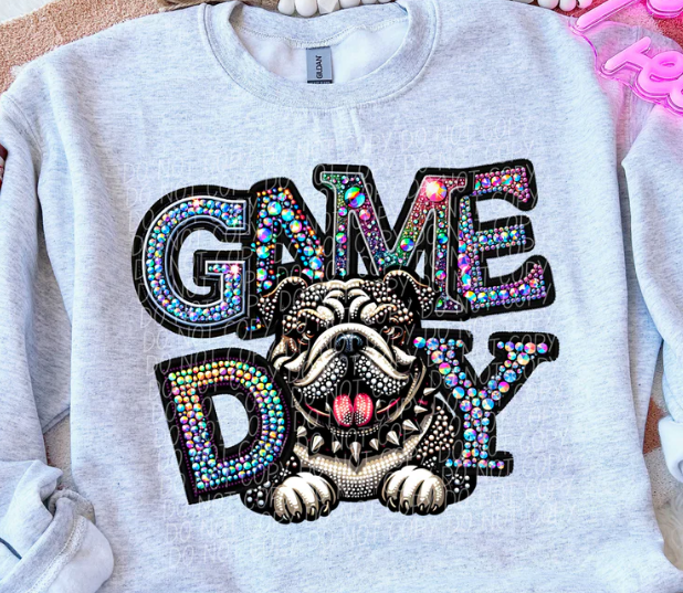 Faux Bling Game Day Mascot (Bulldogs) - Youth & Toddler Sizes