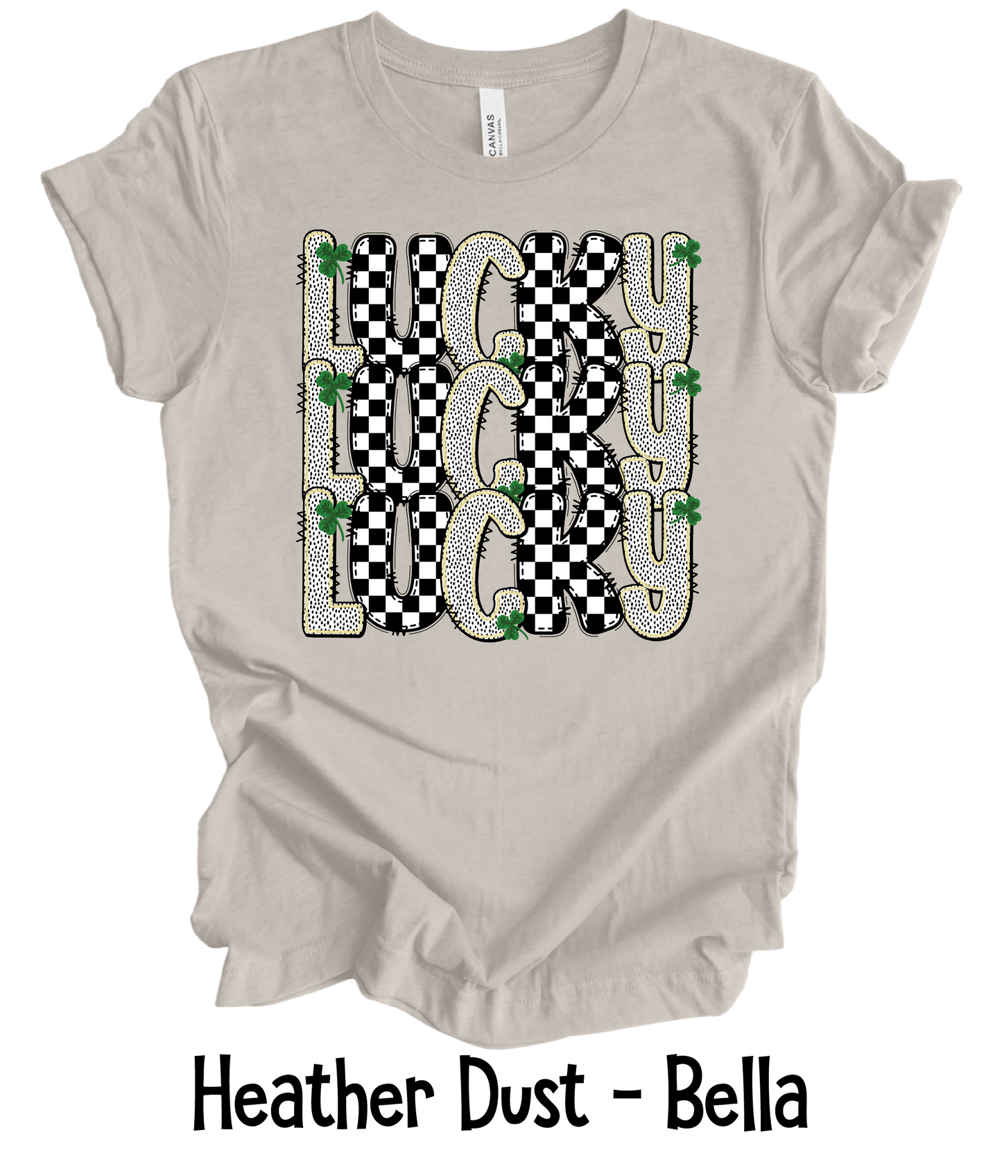 Checkered Lucky Stacked - 4 Color Options