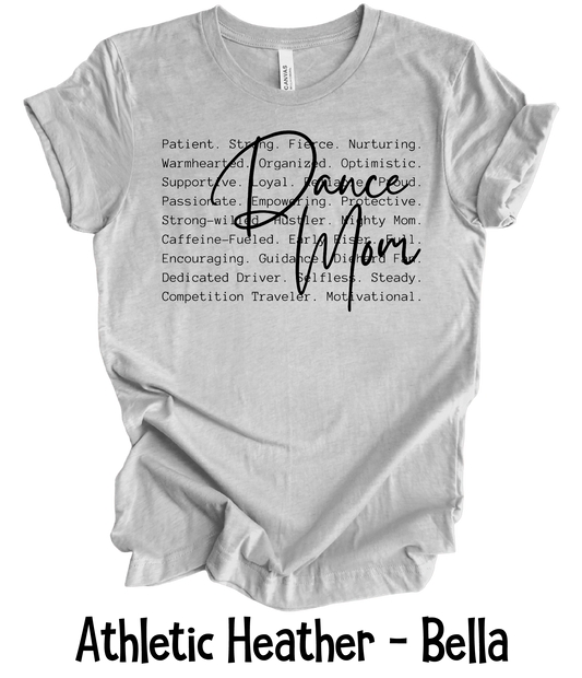 Dance Mom Defined - Black Text