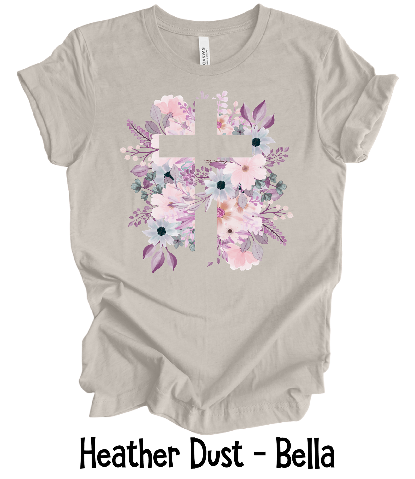 Floral Cross - Adult & Youth Sizes - 3 Color Options