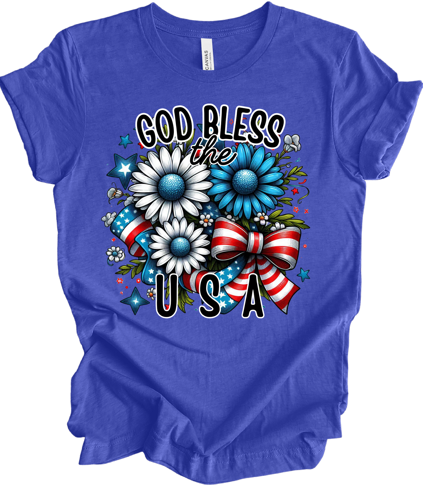 God Bless the USA Florals - 2 Color Options