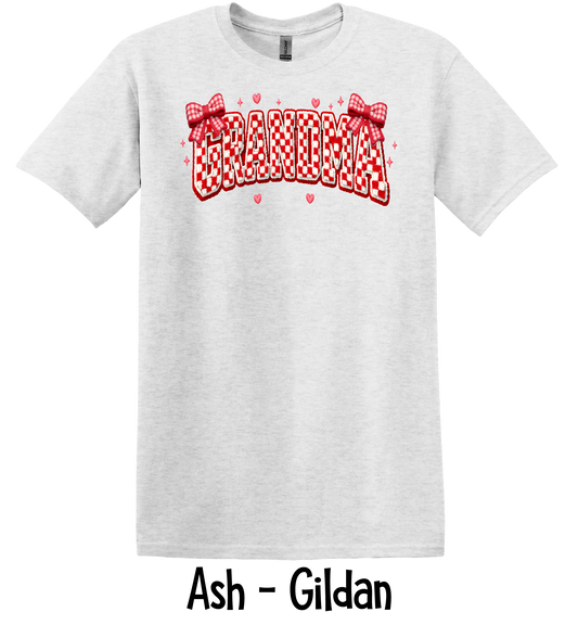 Checkered Red & White Title - NO NAMES - Ash Color