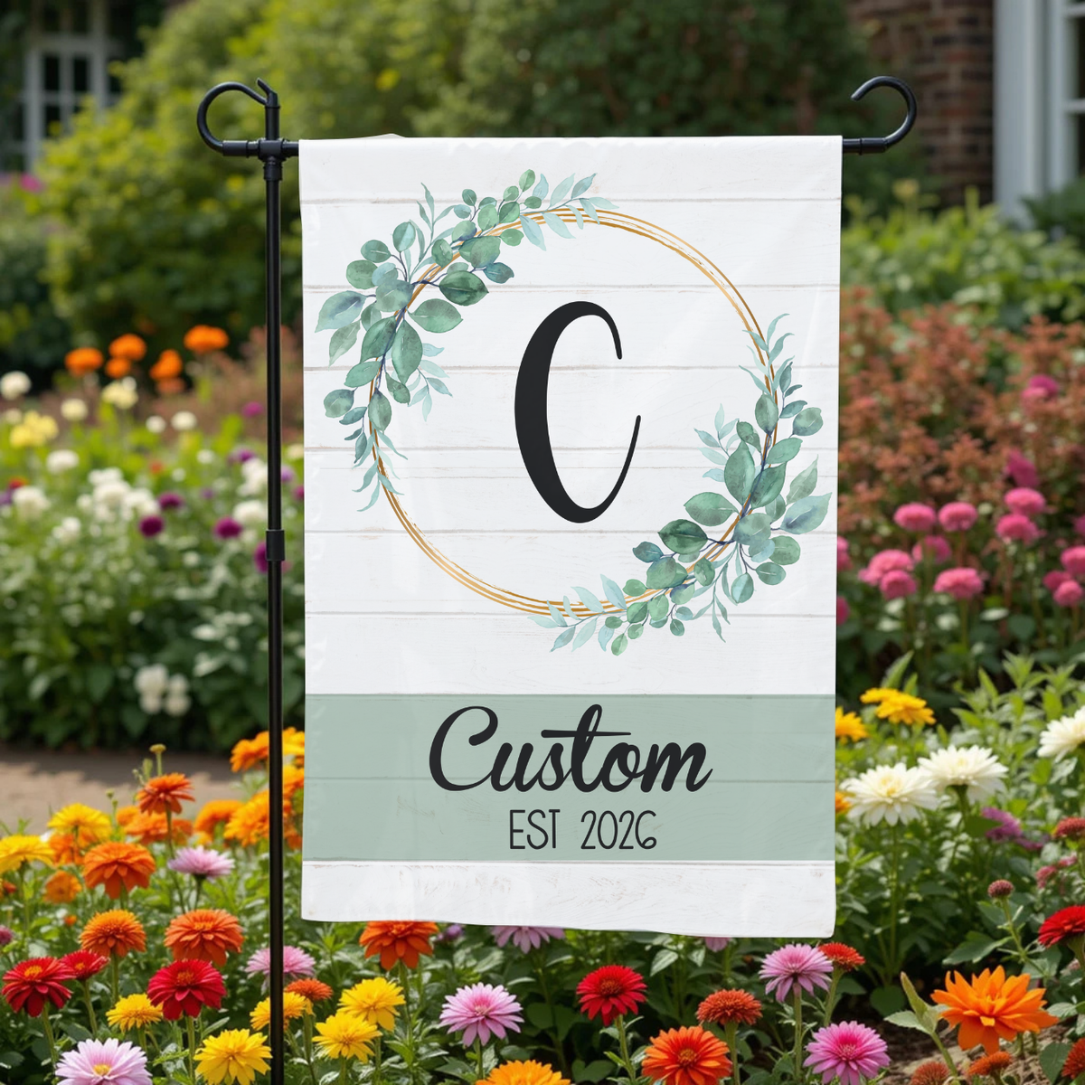 Custom Green Leaves Wreath