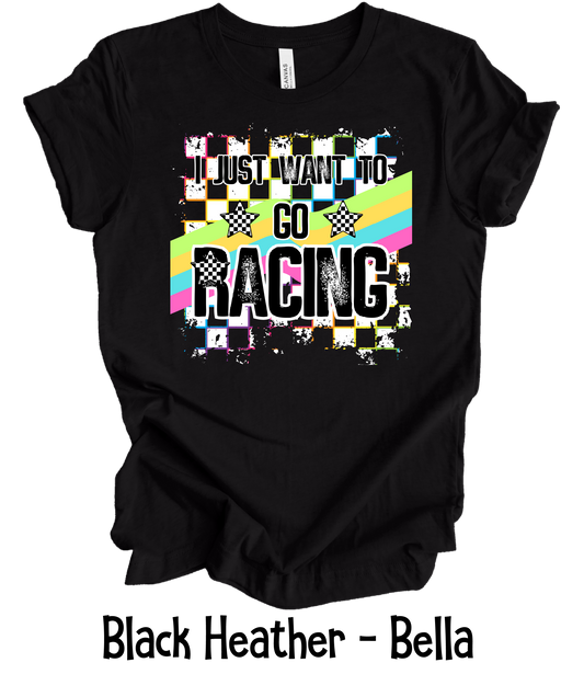 I Just Want to Go Racing - Neon Grunge