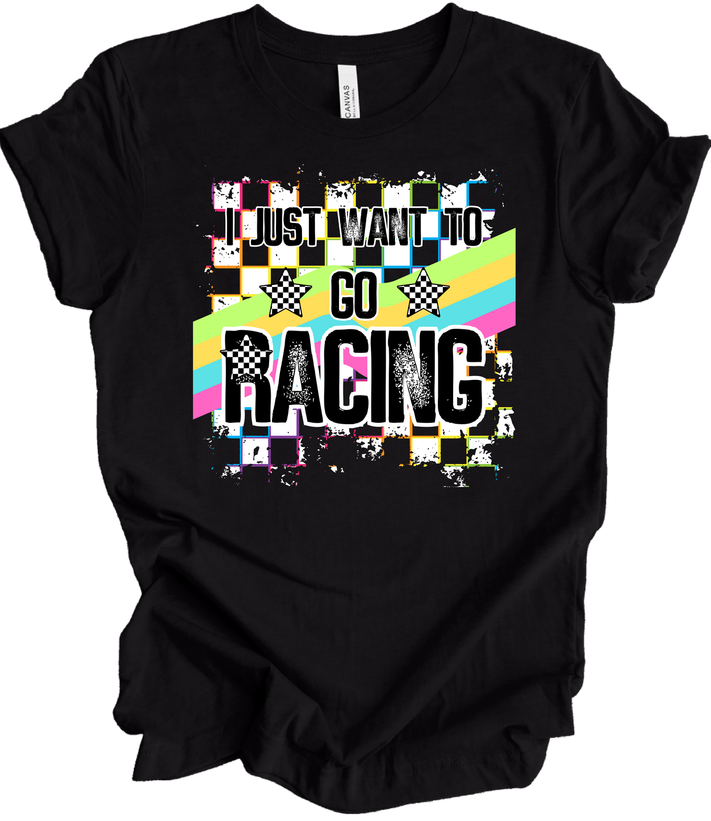 I Just Want to Go Racing - Neon Grunge