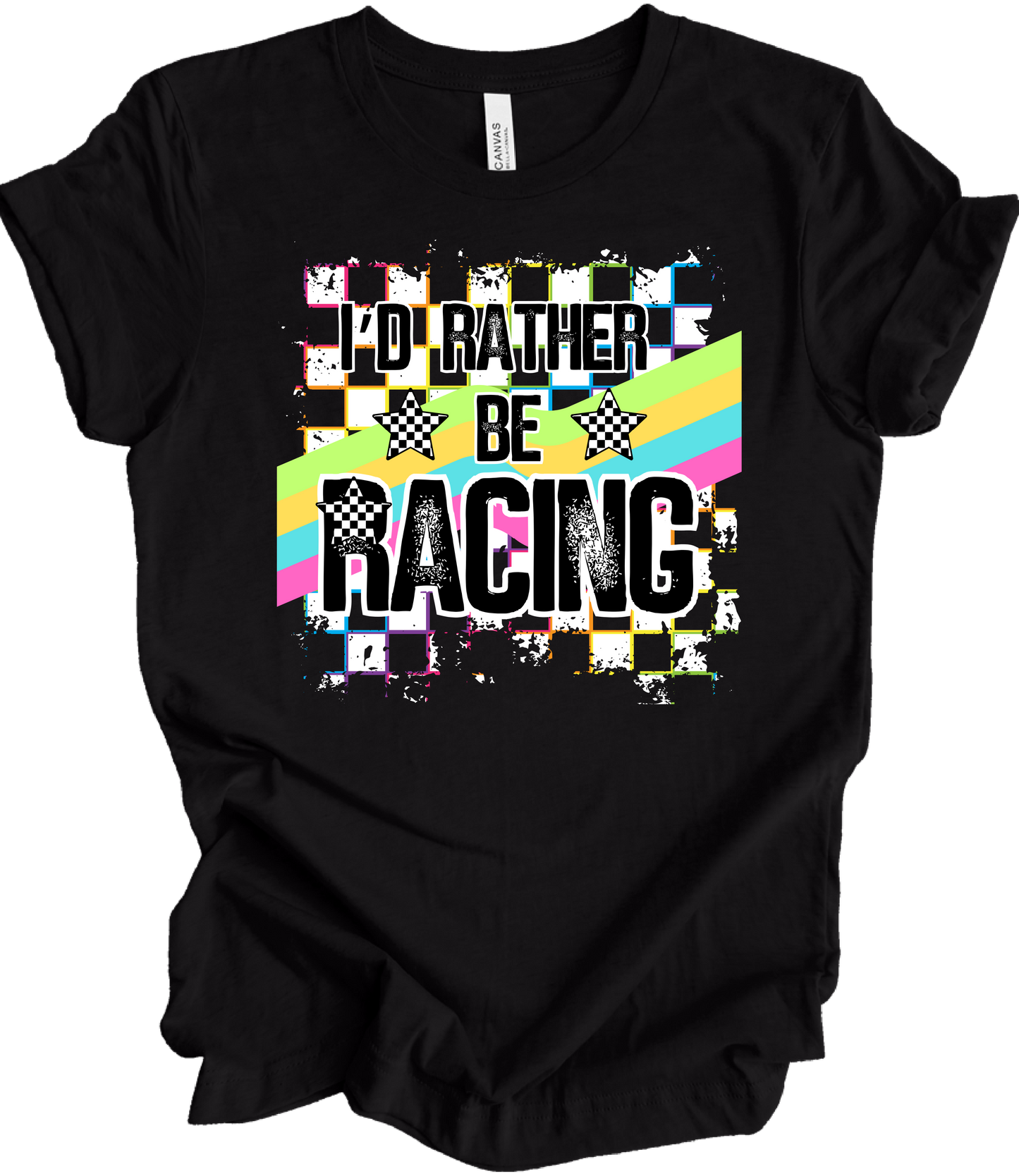 I'd Rather Be Racing - Neon Grunge