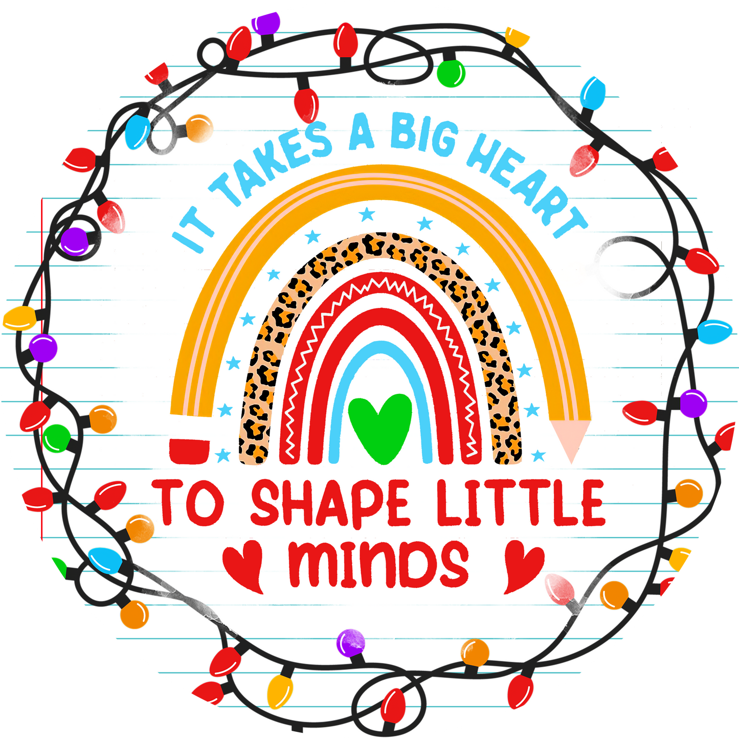 It Takes a Big Heart - Rainbow Ornament