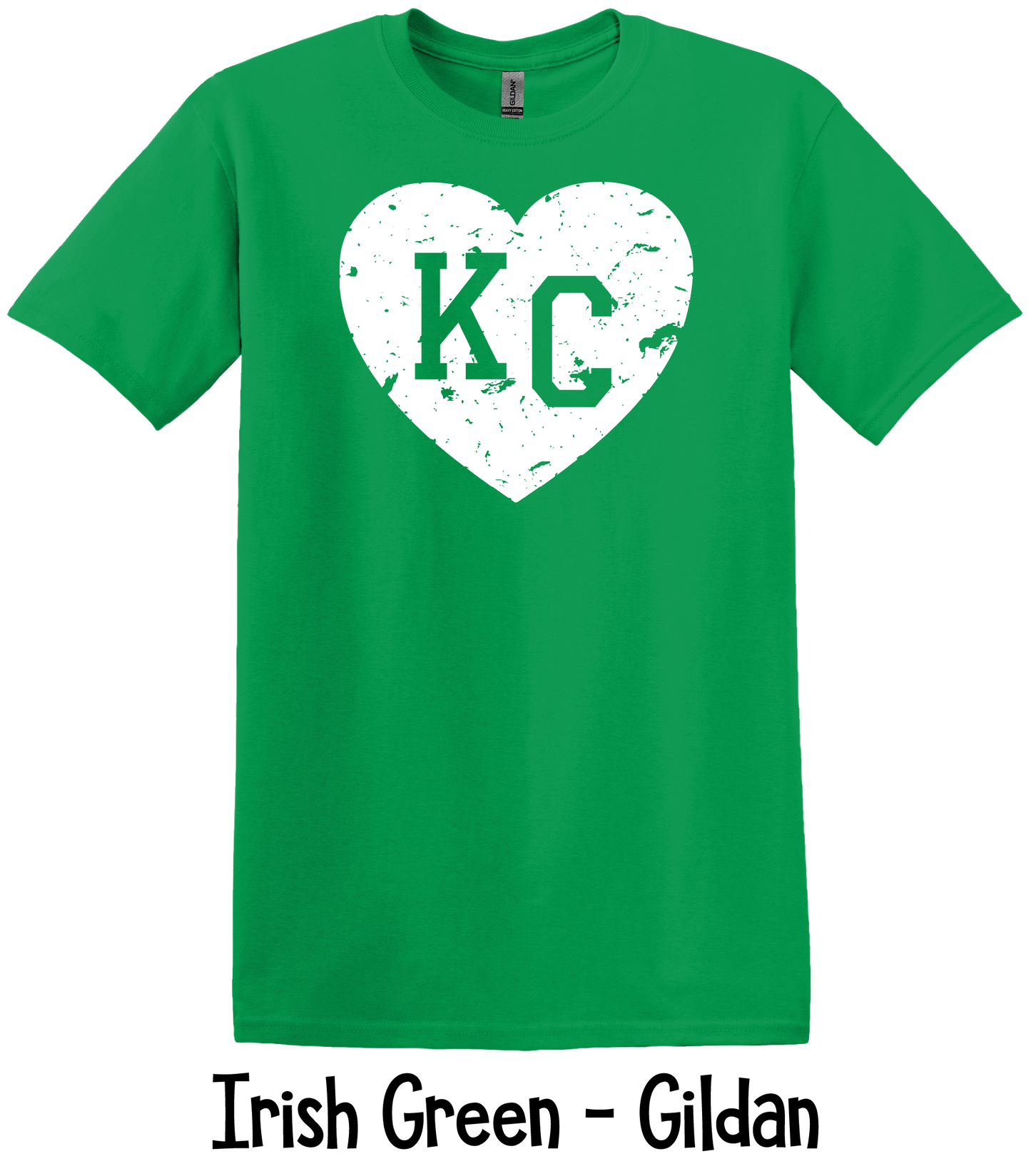 KC Distressed Heart - White - Adult & Youth Sizes