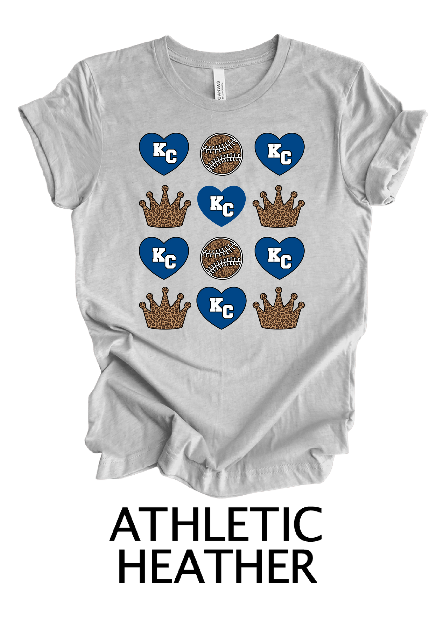 KC Hearts, Crowns and Baseballs - Adult & Youth Sizes