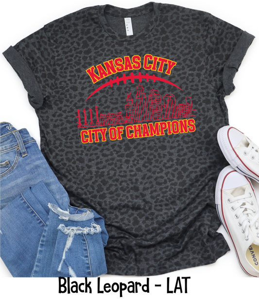 KC Skyline - Adult Sizes - Leopard Print