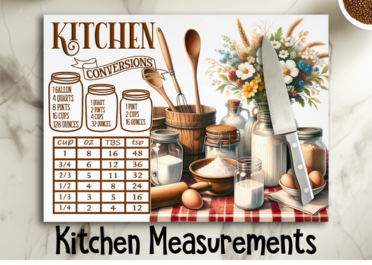 Kitchen Measurements Cutting Boards