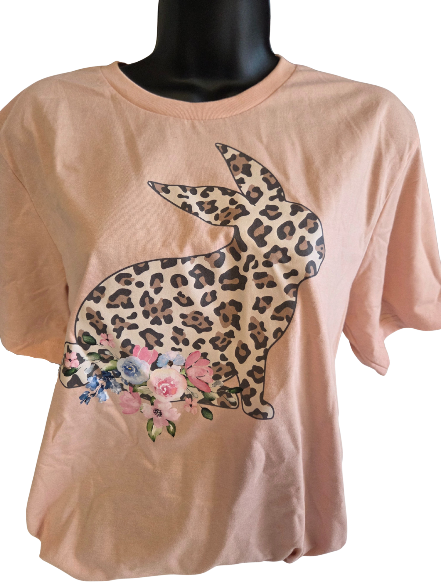 Leopard Floral Rabbit T-Shirt