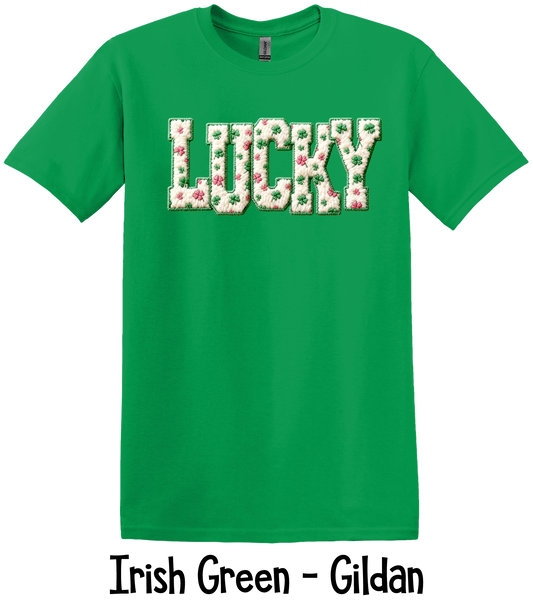 Lucky Faux Patchwork - 5 Color Options - ADULT SIZES