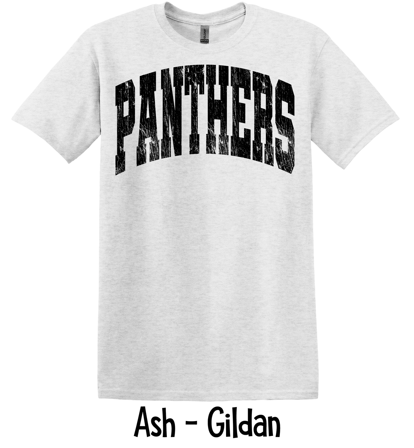 Panthers Distressed - Oversized - 3 Color Options - Black Lettering
