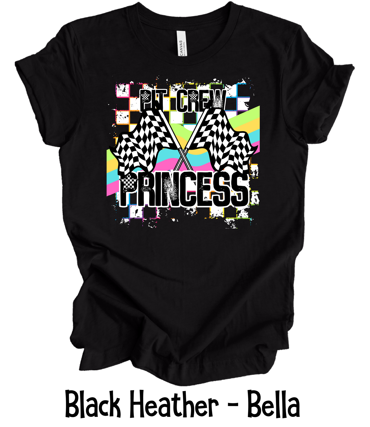 Pit Crew Princess Flags - Neon Grunge