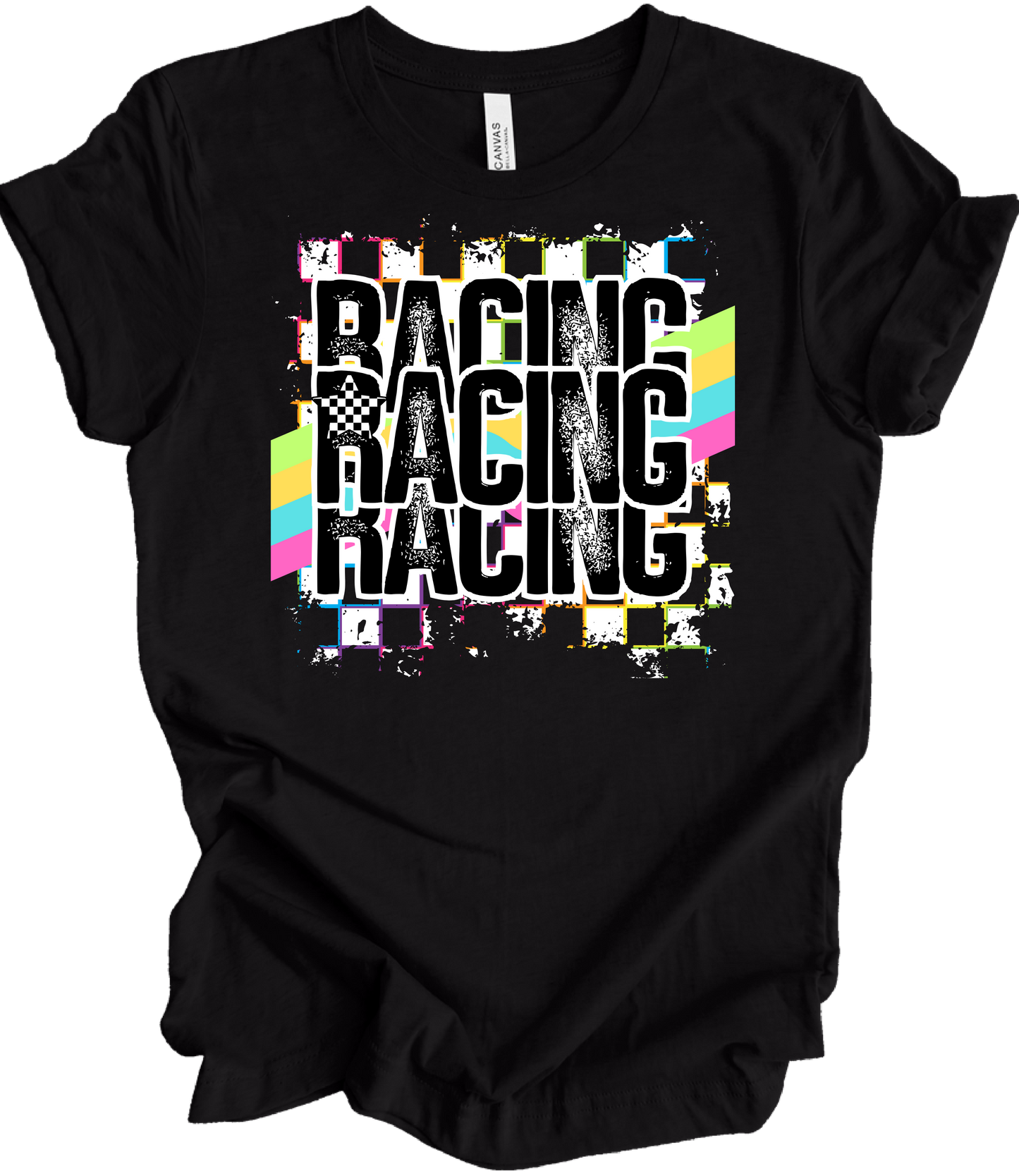 Racing Stacked - Neon Grunge
