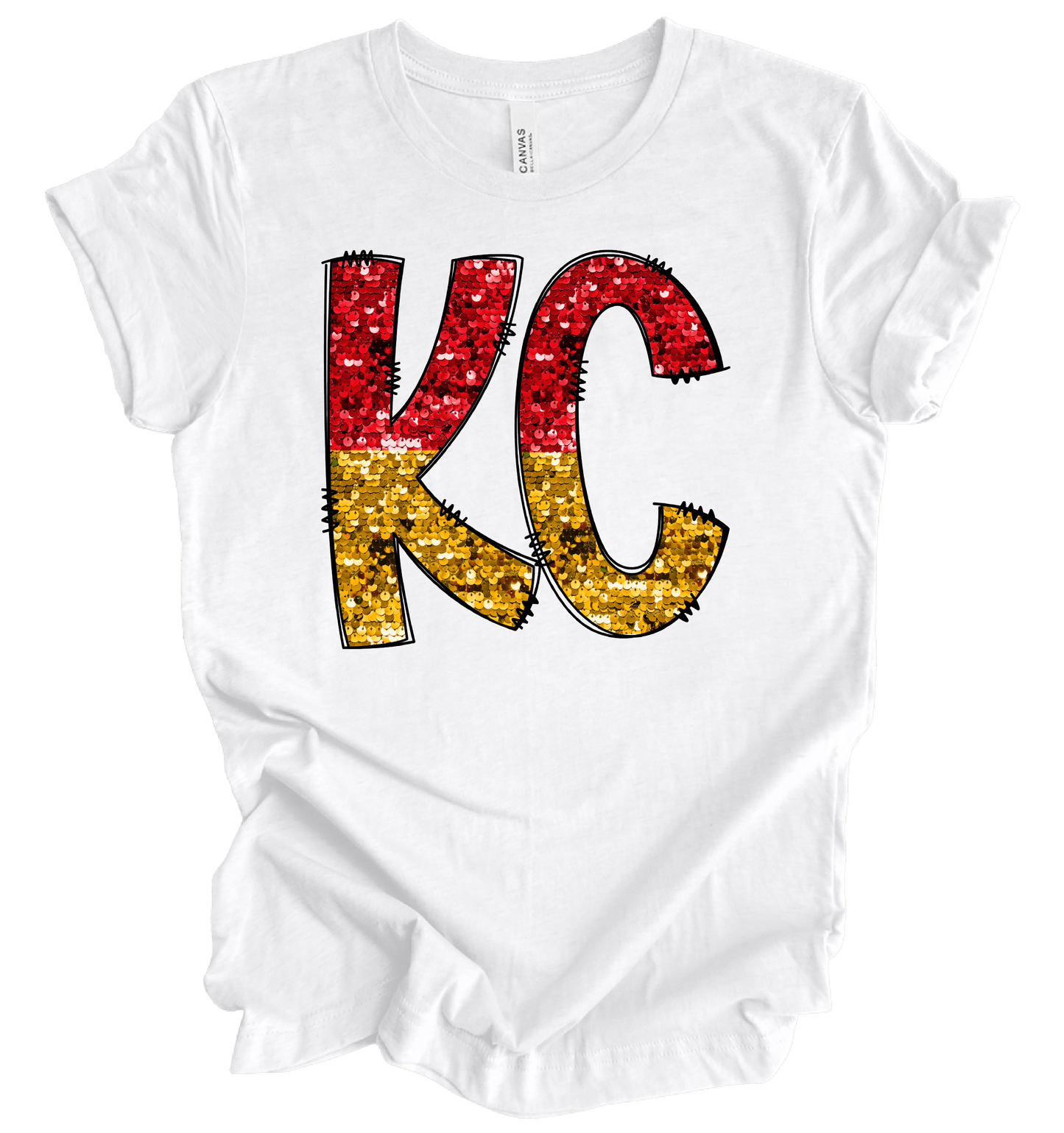 KC Red & Gold Faux Sequin - 4 Color Options