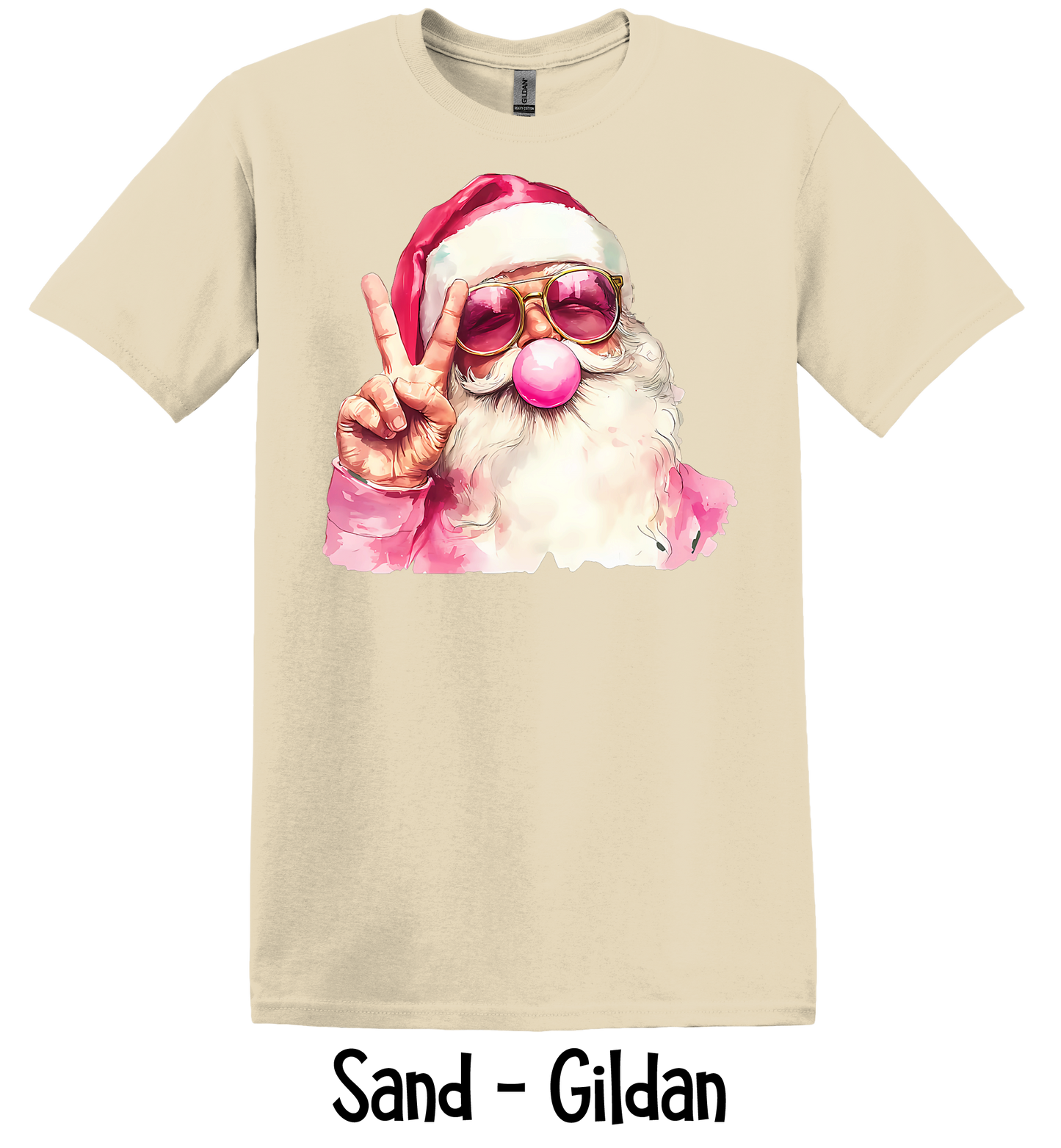 Santa with Pink Glasses - 3 Color Options