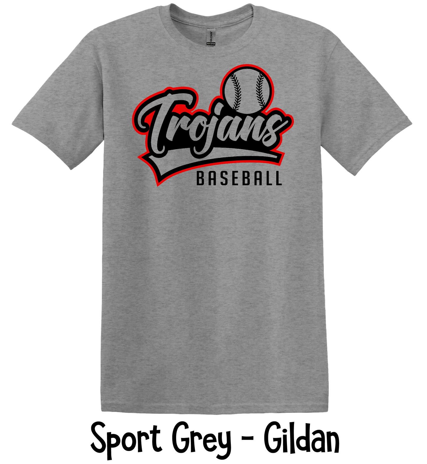 Trojans Baseball - Offset - Adult & Youth Sizes