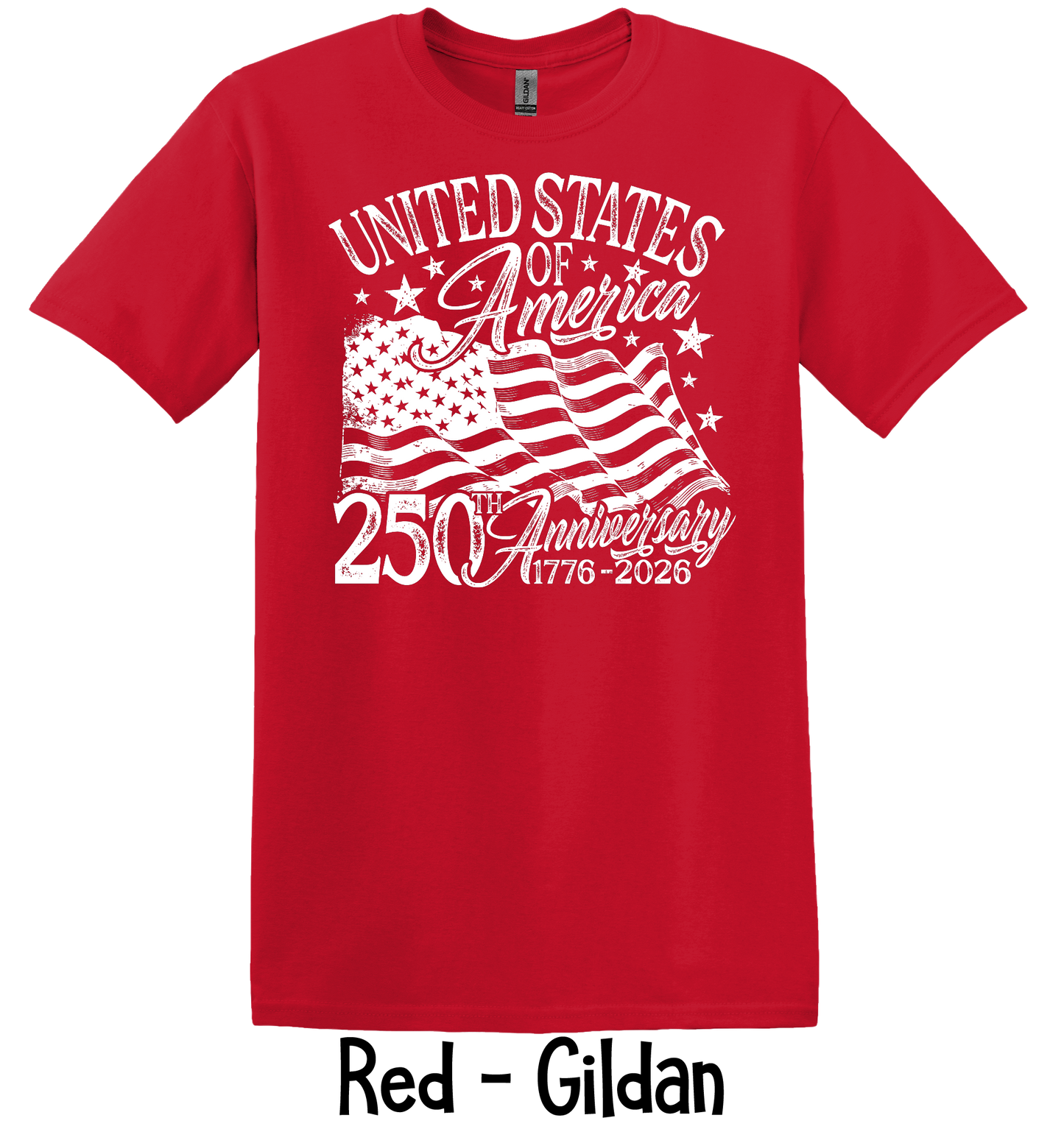 USA 250th Anniversary Flag - Toddler, Youth & Adult Sizes - 9 Color Options