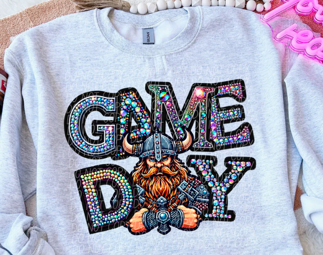 Faux Bling Game Day Mascot (Vikings) - Youth & Toddler Sizes