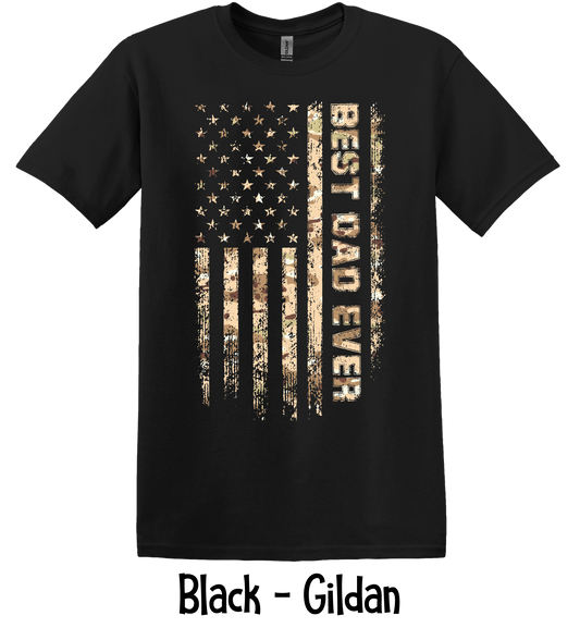 Best Dad Ever Camo Flag - 3 Color Options