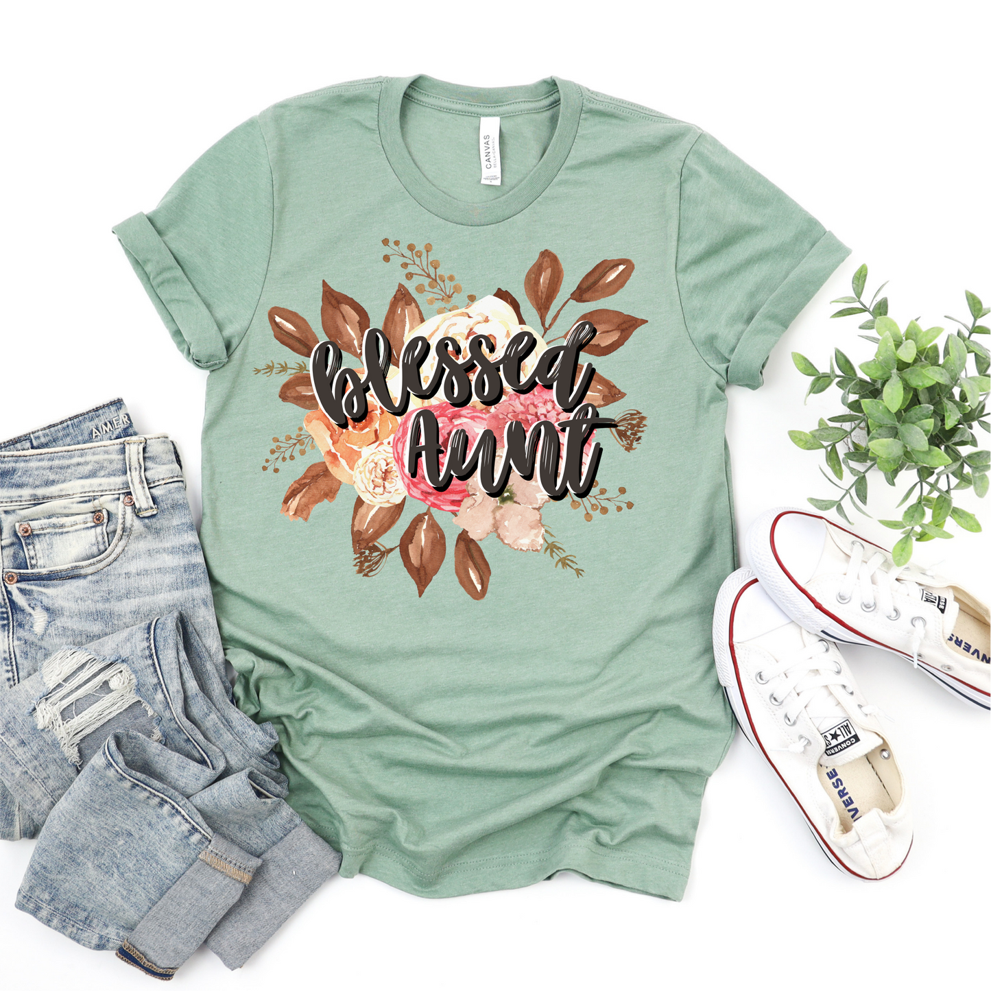 Floral Blessed - Multi Saying Options
