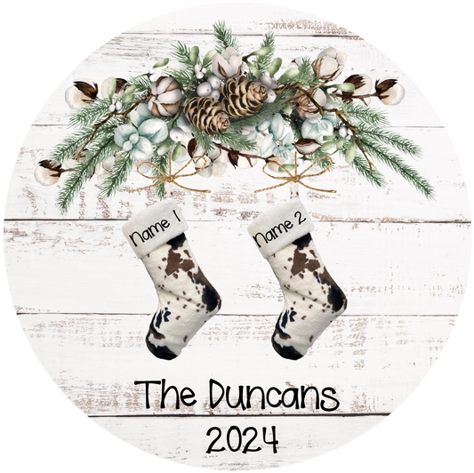 Cowhide Stockings - Up to 6 Names