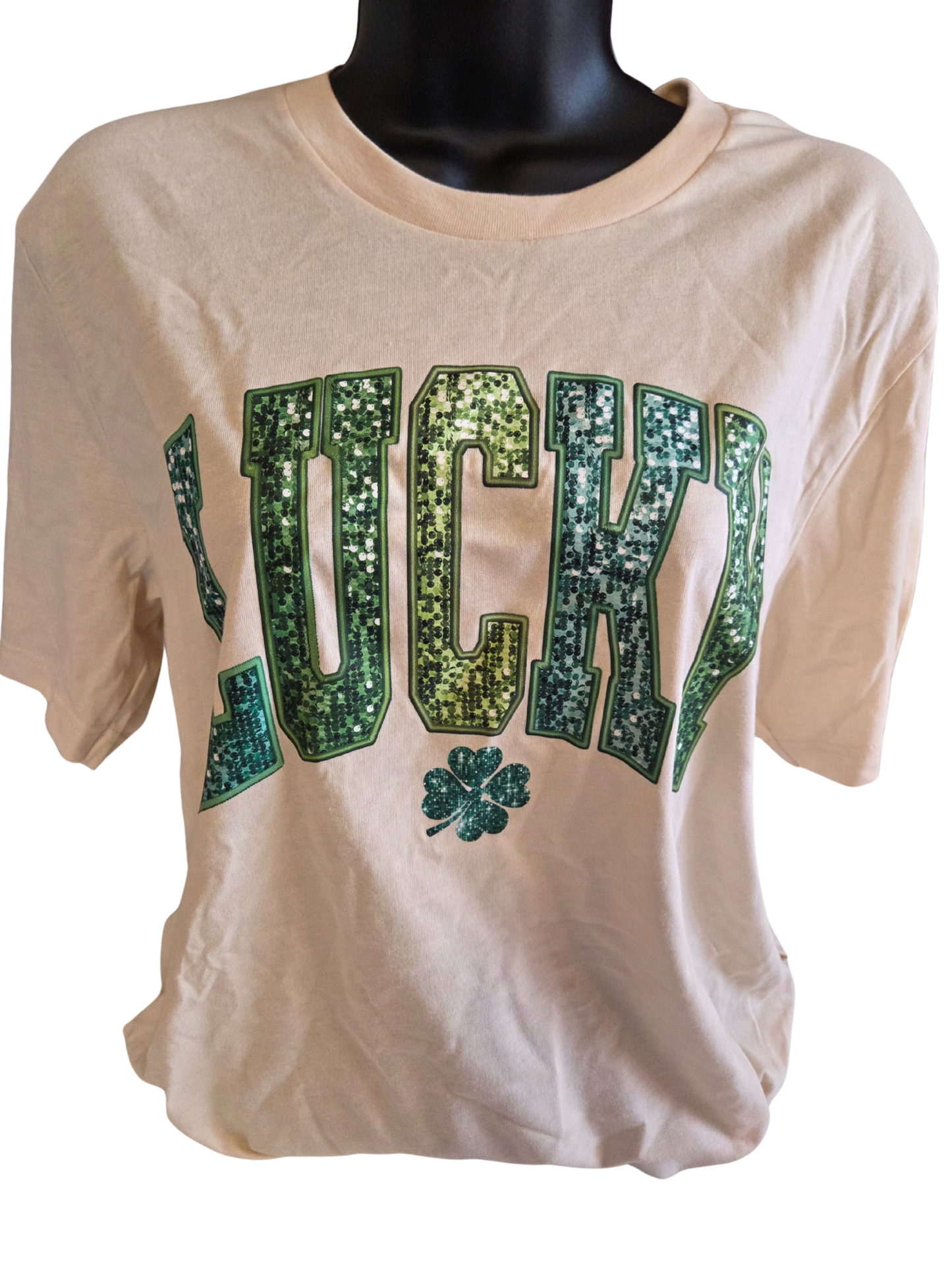 Faux Sequin Lucky T-Shirt