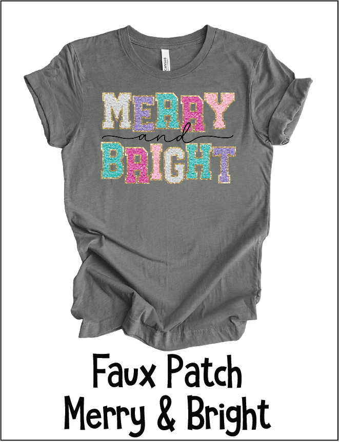 Faux Patch Merry & Bright - 2 Color Options