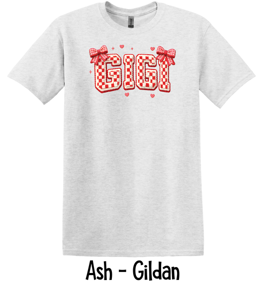 Checkered Red & White Title - NO NAMES - Ash Color