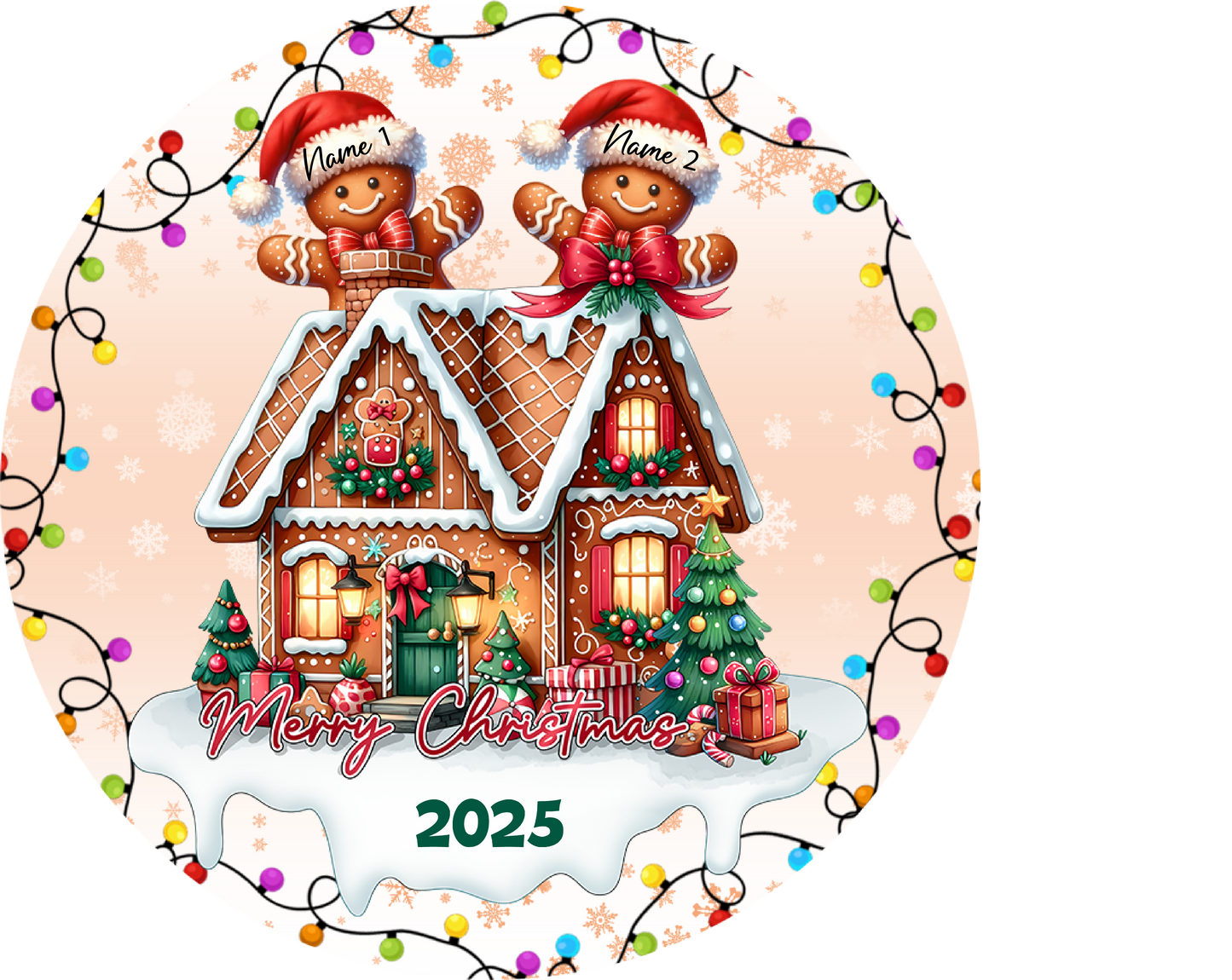 Gingerbread Family - Up to 6 Names