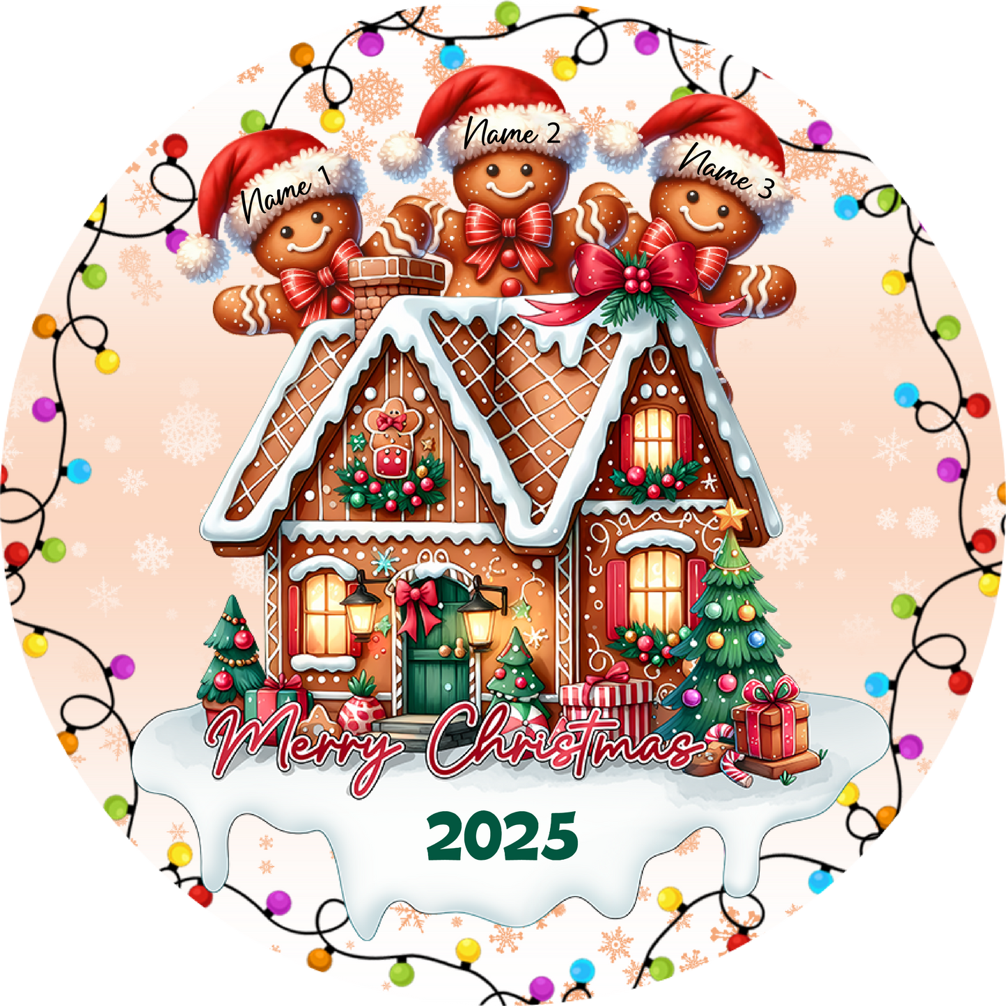 Gingerbread Family - Up to 6 Names