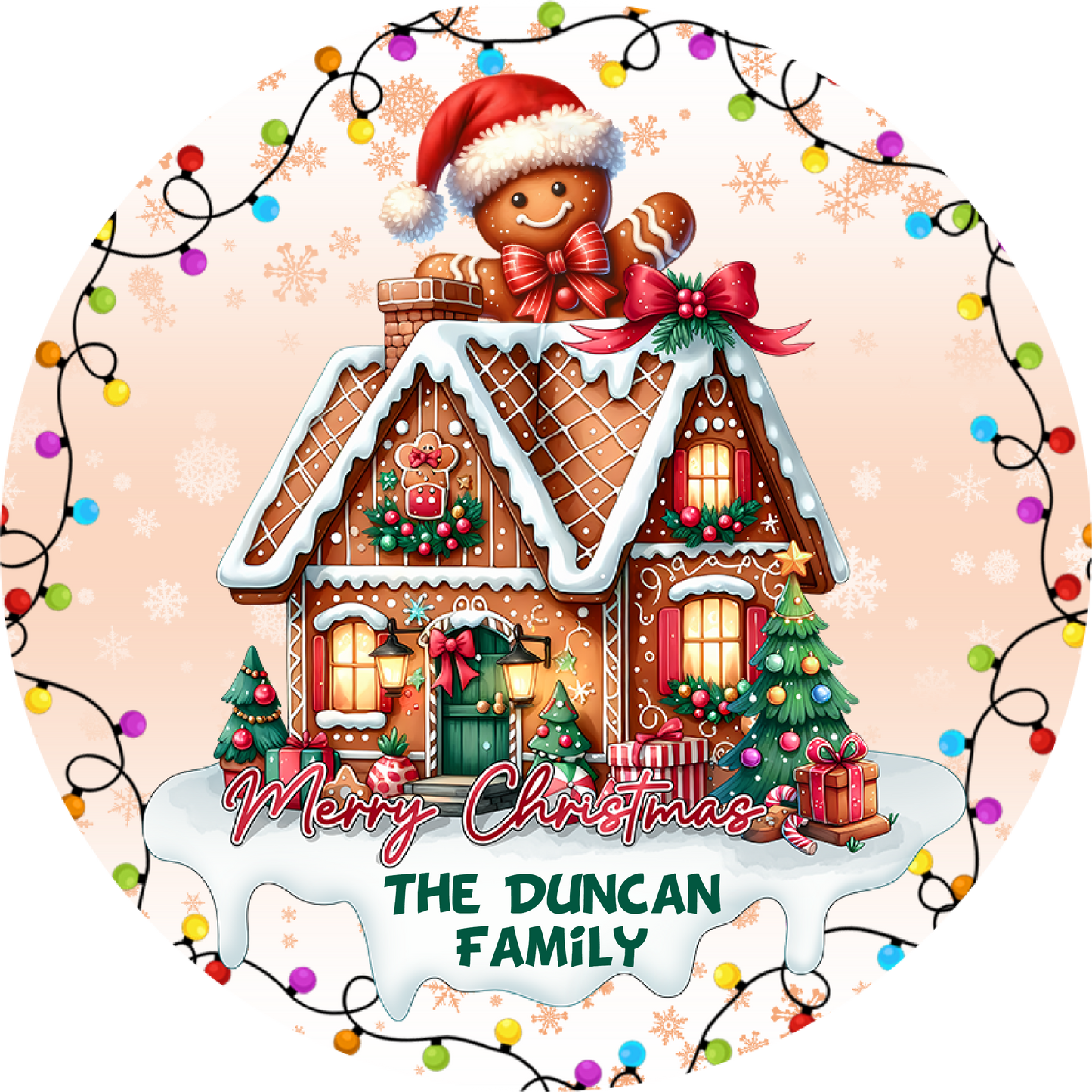 Gingerbread Family - Up to 6 Names