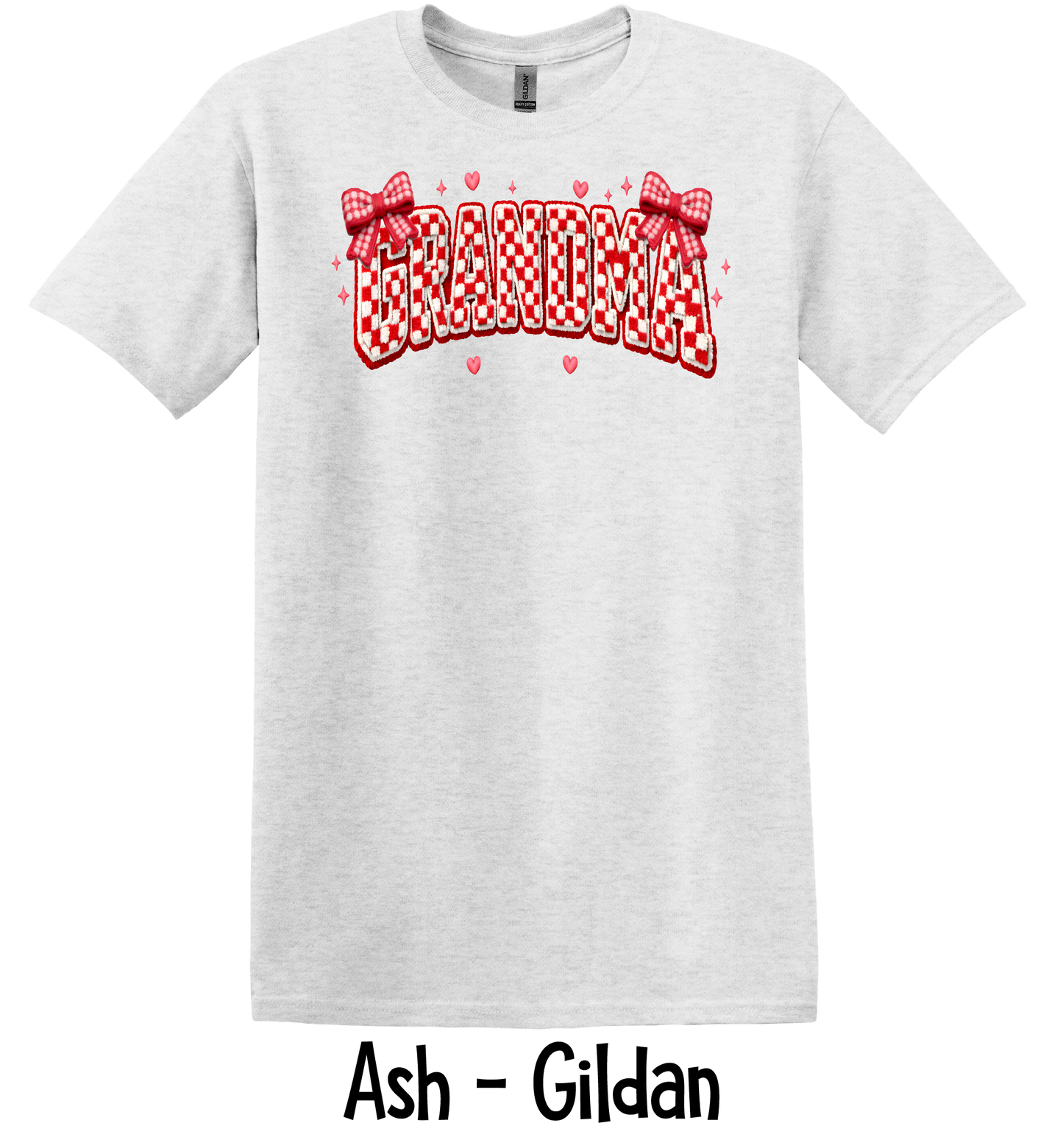 Checkered Red & White Title - NO NAMES - Ash Color