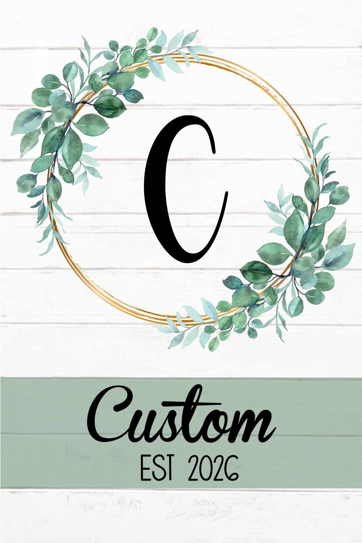 Custom Green Leaves Wreath