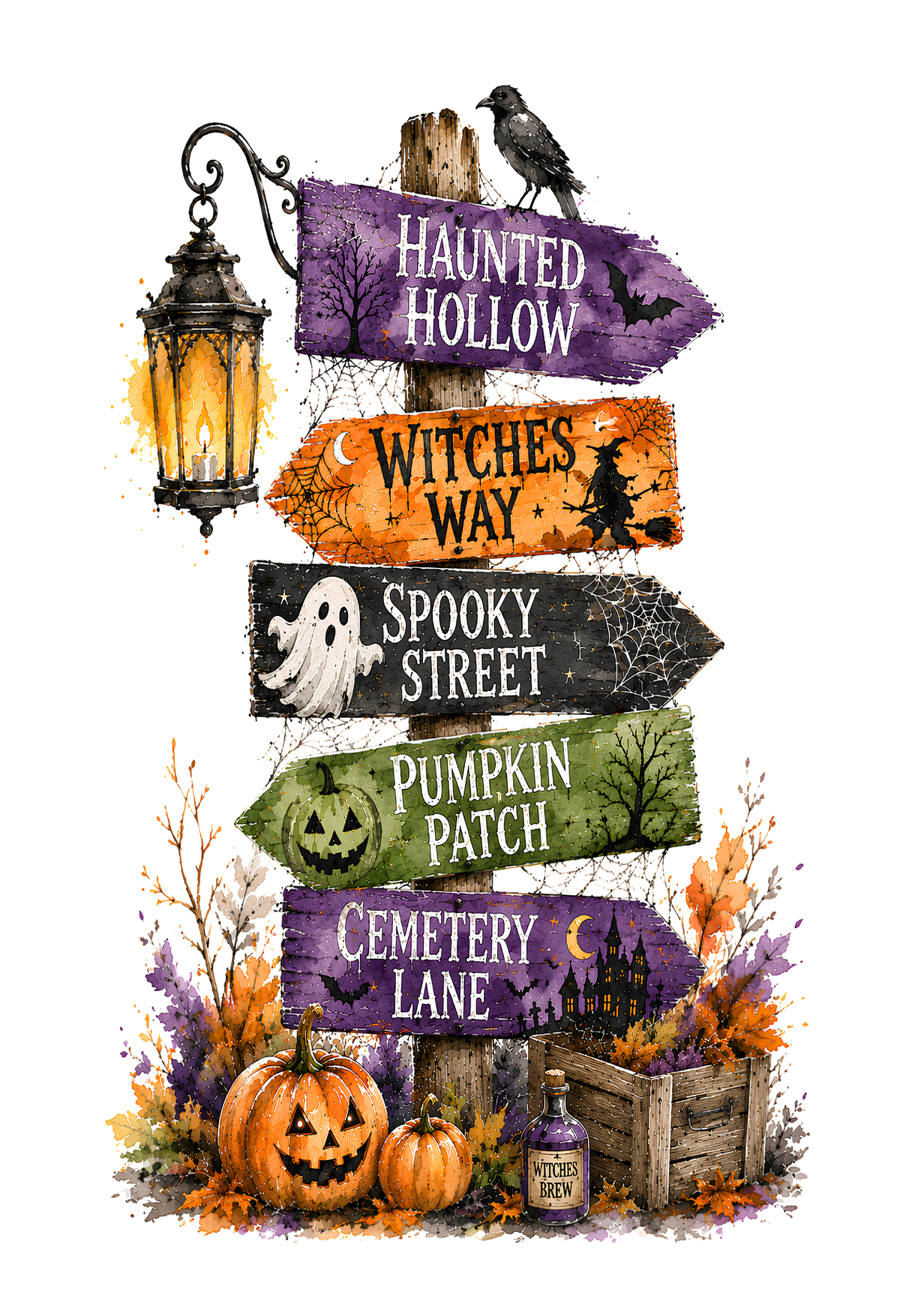 Halloween Sign Post