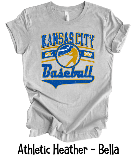 KC Baseball Player Hit - 4 Color Option