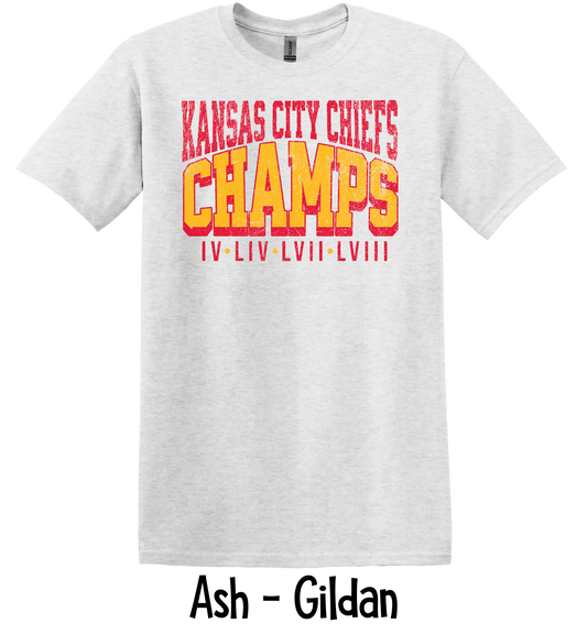 KC Champs Distressed - Youth & Toddler Sizes - 2 Color Options
