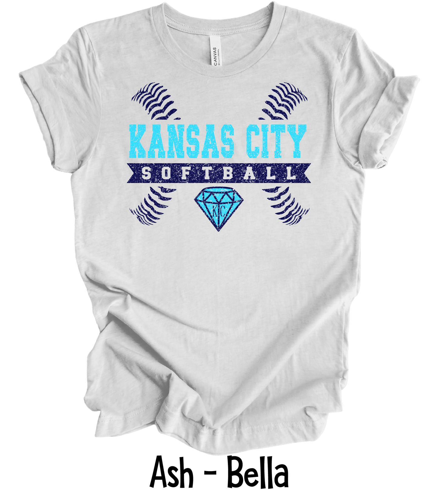 KC Softball Stitches Ribbon