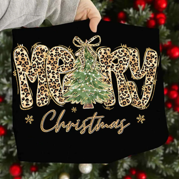 Leopard Merry Christmas - 3 Color Options