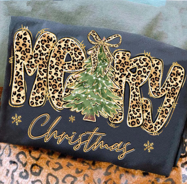 Leopard Merry Christmas - 3 Color Options