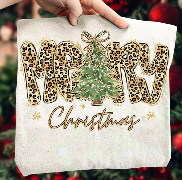 Leopard Merry Christmas - 3 Color Options