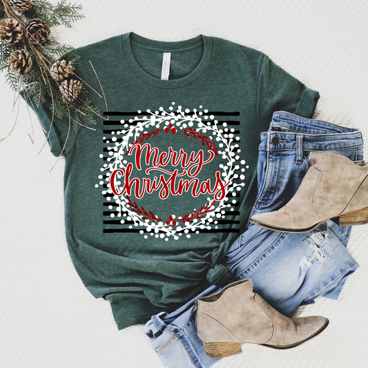 Merry Christmas Glitter Wreath