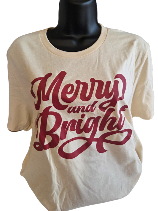 Merry & Bright Soft Cream T-Shirt
