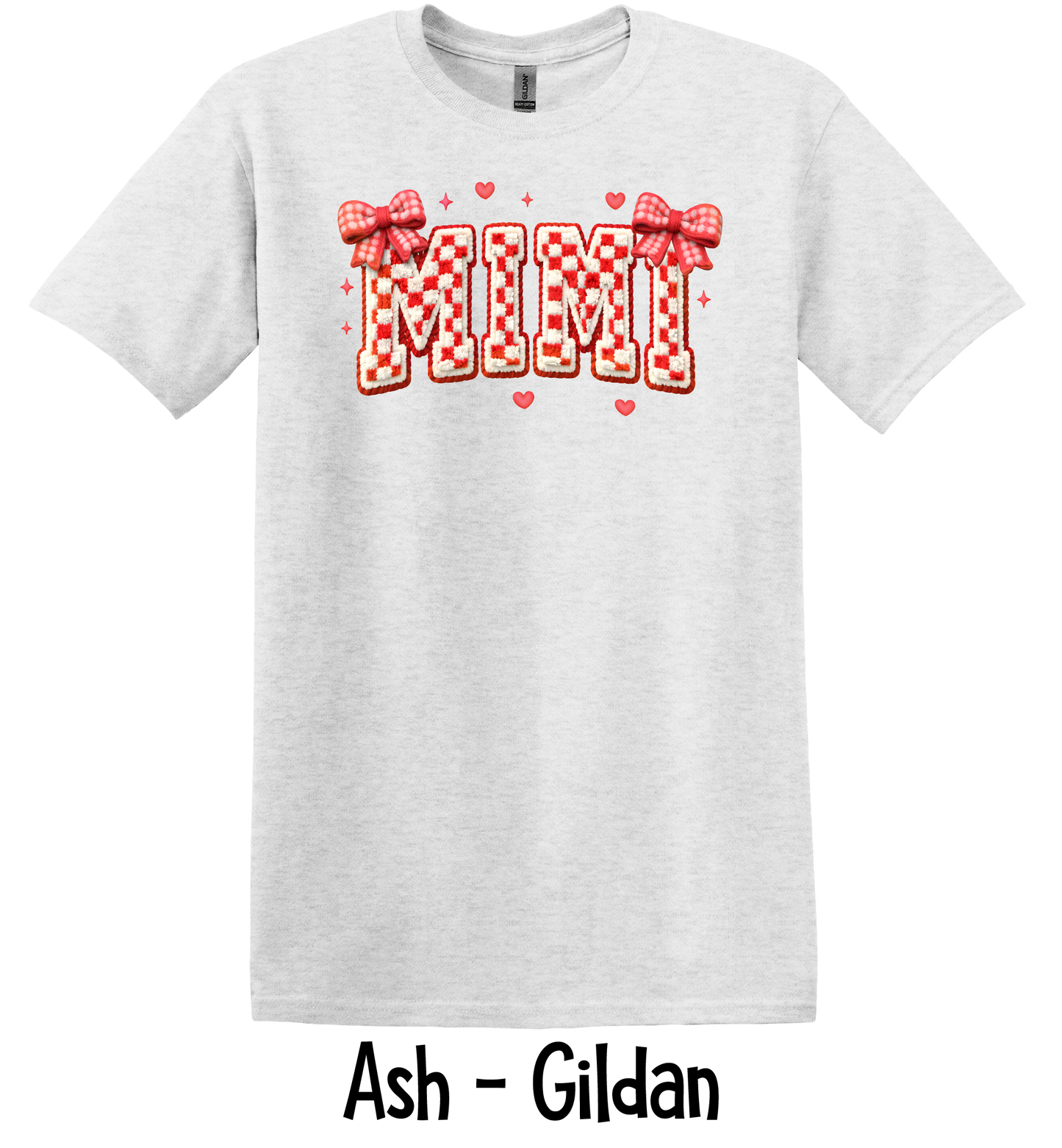 Checkered Red & White Title - NO NAMES - Ash Color