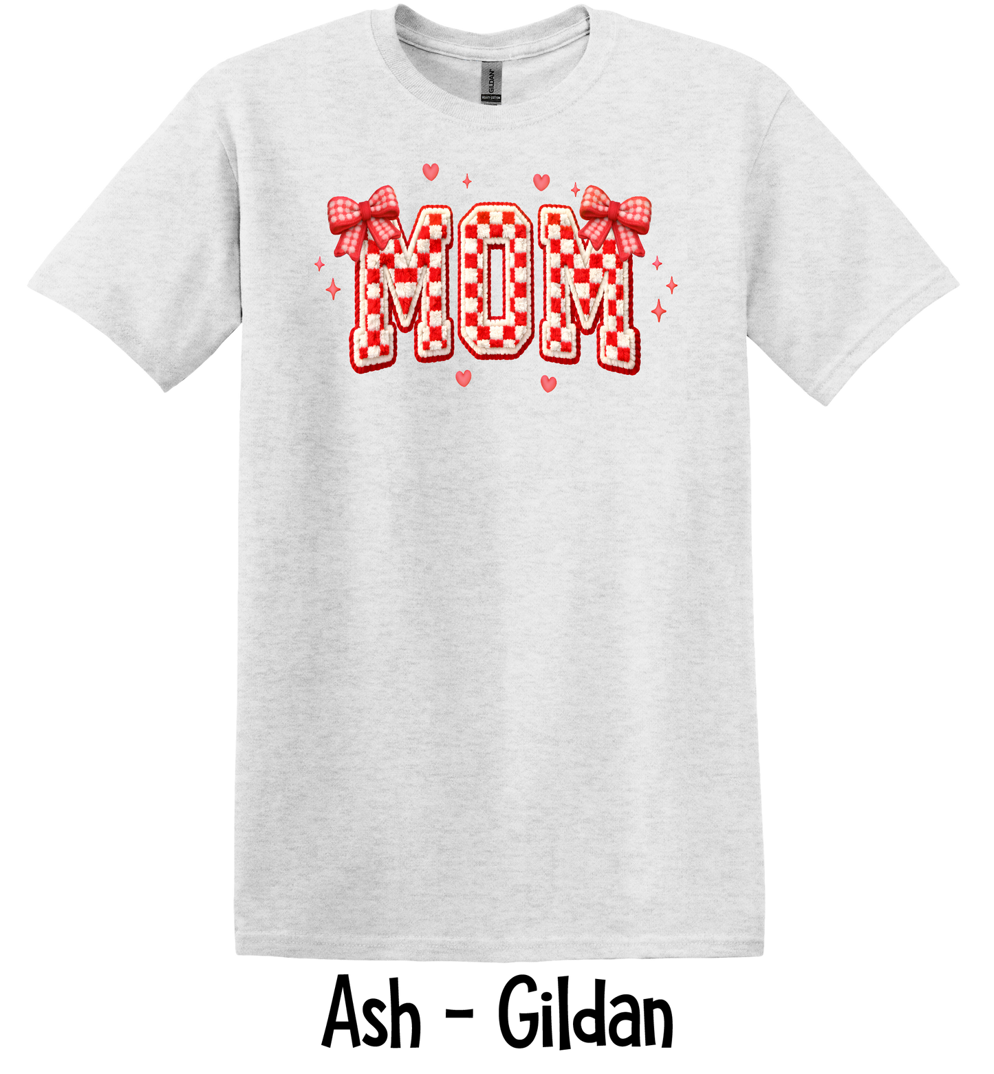 Checkered Red & White Title - NO NAMES - Ash Color